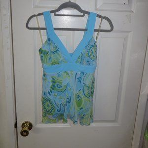 No Boundries Sleeveless tie back top Aqua